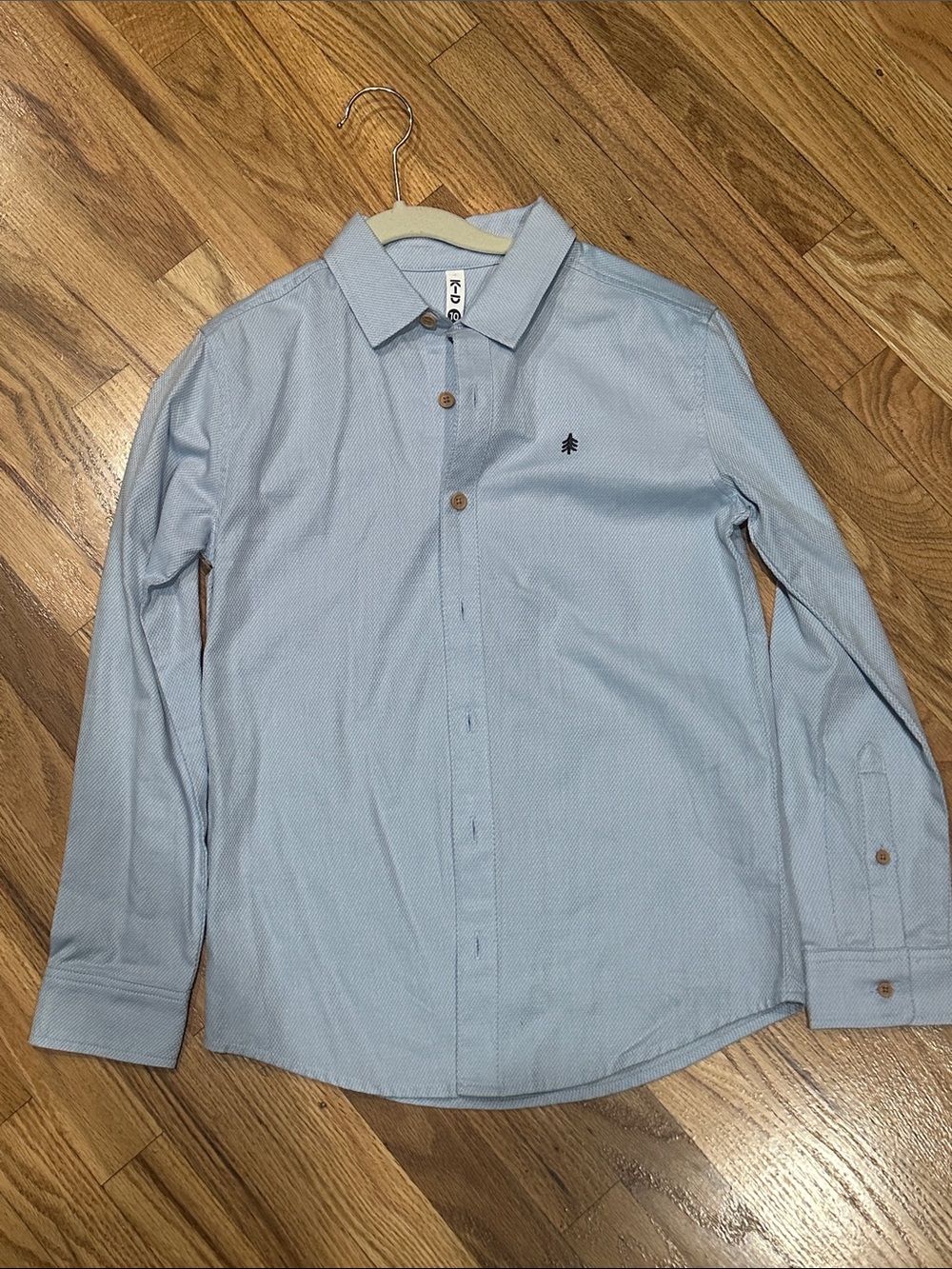 Light Blue Long-Sleeve Kids’ Dress Shirt